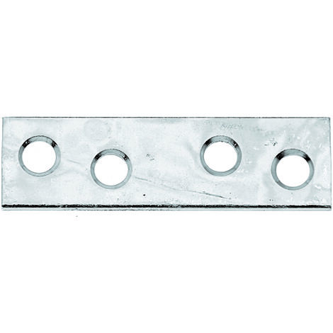 Alberts 849368 Platine d'assemblage, étroite, galvanisée Sendzimir, 50 x 14 mm, Set de 100 pièces