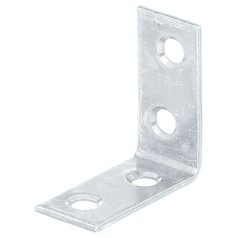 Alberts 849313 Équerre de chaise, galvanisée Sendzimir, 30 x 30 x 14 mm, Set de 100 pièces