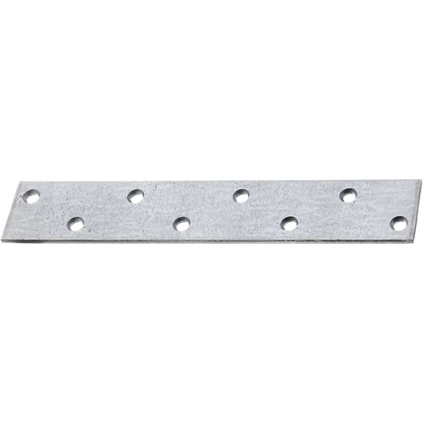 Connecteur plat L.170mm B.30mm S.3mm acier galvanisé Nb trou 8 (Par 50) (1/2)