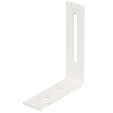 Équerre réglable – avec trou oblong – Plastifiée blanche – 65 x 80 x 20 mm – Marque Alberts