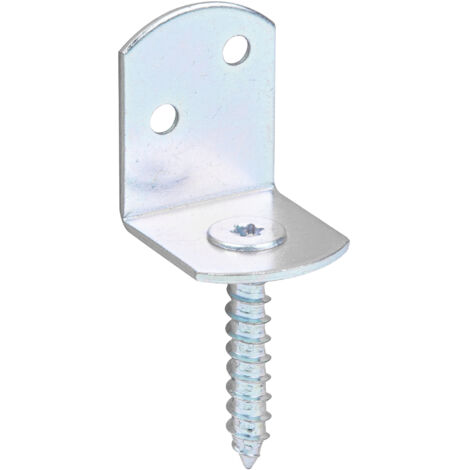 Support de clôture en L avec vis – Acier passivé – Fixation robuste pour clôtures bois – Hauteur 83 mm – Lot de 4 pièces – Marque Alberts (1/2)