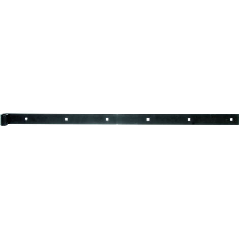 Penture droite noire – 800 mm x 35 mm – avec gond Ø14 mm – acier plastifié pour portails et volets – Marque Alberts