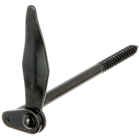 Butée de volet Marseillaise à visser – arrêt robuste en acier laqué noir – 180 mm – Marque Alberts