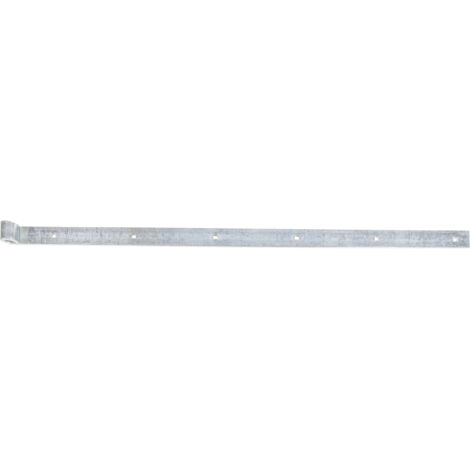 Penture droite zinguée – 800 mm x 35 mm – avec gond Ø14 mm – Bout arrondi – Acier galvanisé – Marque Alberts