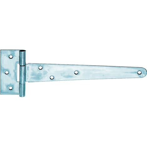 Penture anglaise – bande 248 x 46 mm – zinguée avec charnière 90 x 40 mm– pour portes et portails en bois – Marque Alberts (1/2)
