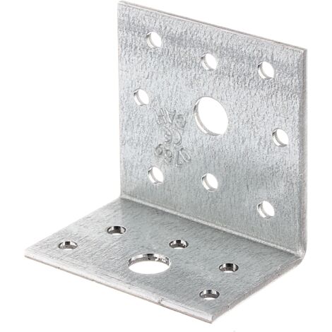 Équerre d'assemblage – Galvanisée Sendzimir – 40 x 60 x 60 mm – Set de 6 pièces – Marque Alberts (1/2)