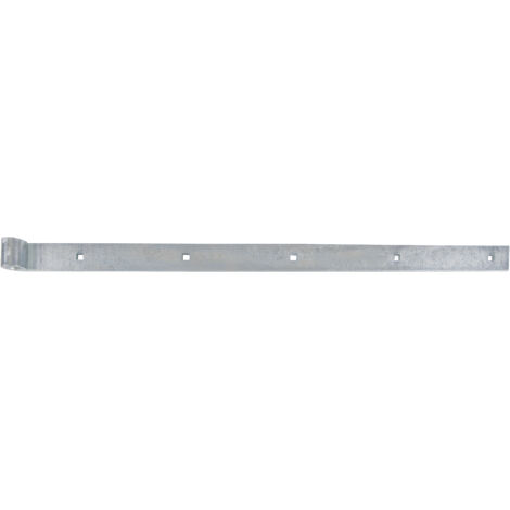 Penture droite zinguée – 600 mm x 35 mm – avec gond Ø14 mm – Bout arrondi – Acier galvanisé – Marque Alberts