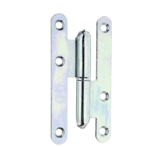 Paumelle universelle type Paris 110 x 55 mm – Acier galvanisé bleu – Utilisable à gauche ou à droite – Marque Alberts