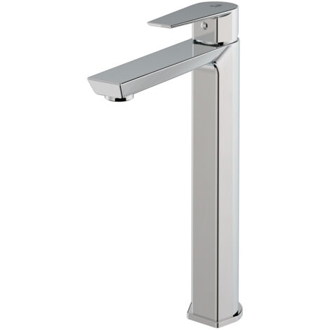 galindo aroha 4604500 grifo de lavabo alto monomando cromo con desagüe semiautomático (1/2)