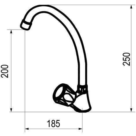 Galindo elipse 3831500 grifo cocina monomando caño giratorio de un agua 3831500 Cromo