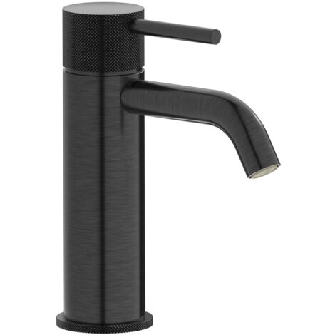 galindo grifo lavabo trama cromo negro cepillado con desague semiautomático 4974036 (1/2)