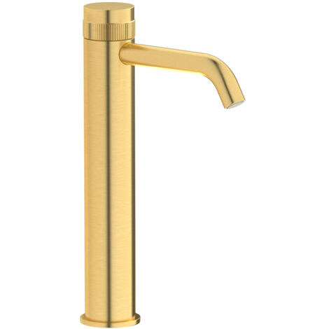 galindo grifo lavabo alto zoom oro cepillado con desague semiautomático 4984529 (1/2)