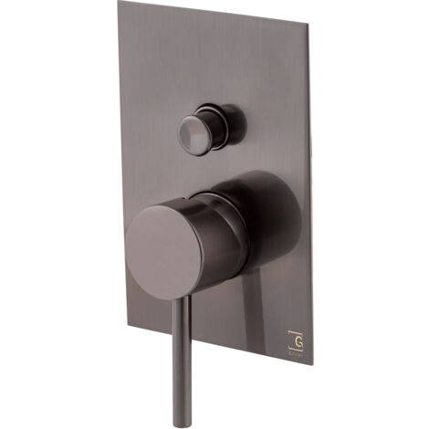 Galindo Grifo baño-ducha empotrable Theo Dark cromo negro cepillado 8637436 (1/2)