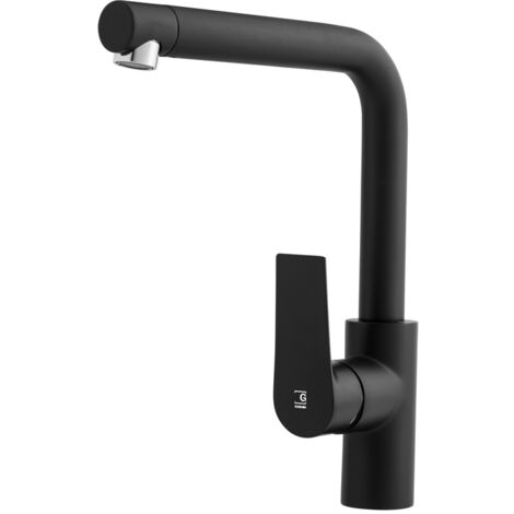 galindo grifo cocina aroha caño 90 negro 4608816