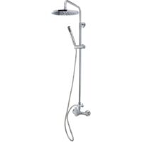 galindo columna ducha mezcladora albos rociador 200 mm y flexo inox 71250100