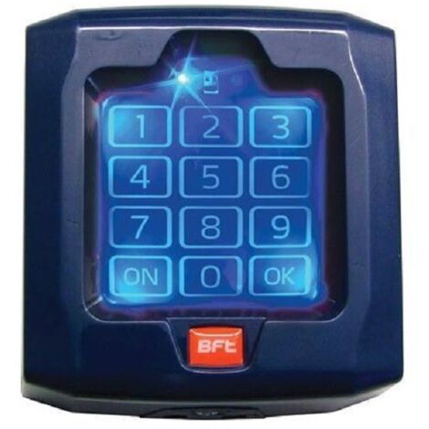 BFT – Clavier électronique digicode radio 433.92 Mhz – Gestion jusqu’à 10 automatismes – Portée 100 mètres – Touches rétroéclairées