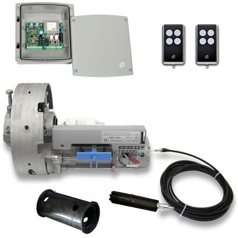 Cardin – Kit moteur volet roulant 180kg – Unité de contrôle avec 2 télécommandes – Moteur 230V avec frein électrique – Arbre 48/60mm