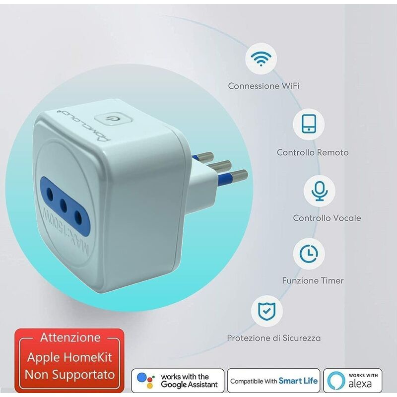 Apple – interrupteur tactile intelligent Homekit, wi-fi, Siri non neutre,  pour maison connectée