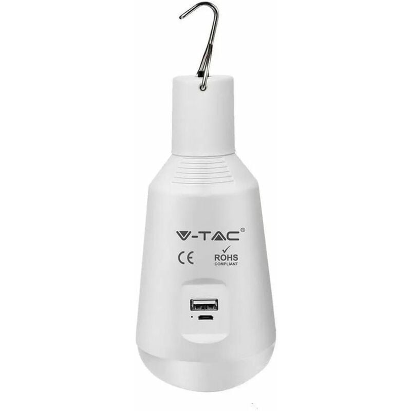 V-TAC VT-51012 ampoule led E27 12W A80 blackout avec batterie 4.5 heures  lumière 4000k lampe de secours utilisable comme torche sku 7794