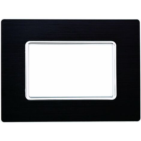 ETTROIT MT86410 Plaque Aluminium Série Solaire 4P Couleur Bronze Compatible avec Bticino Matix (1/4)