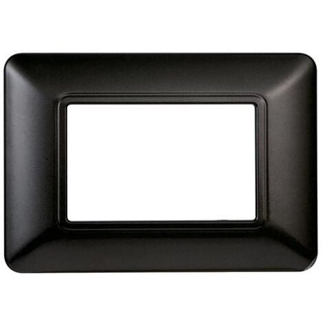 Plaque en plastique 3 places couleur acier foncé Série solaire compatible Matix