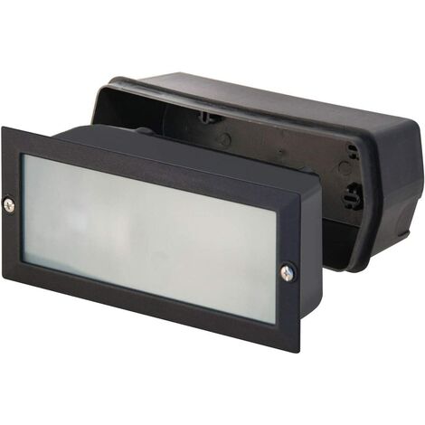 Spot encastré IS720 E27 noir – Aluminium moulé sous pression – Verre dépoli – IP54 pour extérieur – 60W max – Velamp