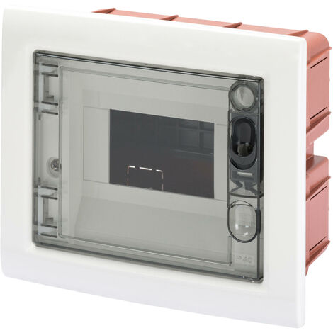 Gewiss GW-40603 Tableau de distribution avec porte transparente fumée encastrée 6M IP40