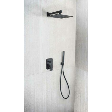 Kit 4 Bonnes De Vidange Carrées Noir Mat - Inox - Pour Douche/sol - Boîte Ouverte