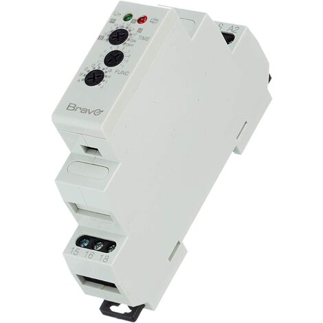 Relais Minuterie Multifonction Baomain 16A/250V - Retard ON - Montage Rail DIN - 12-240V AC/DC