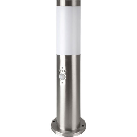 V-Tac – Support de lampe E27 avec détecteur de mouvement – Hauteur 45 cm – Acier inoxydable – IP44 – Pour éclairage extérieur sécurisé - VT-838-SE45