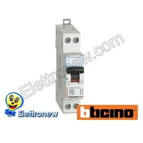 BTicino FC881C6 Disjoncteur magnétothermique C6 1P+N 1M 4,5kA (1/2)
