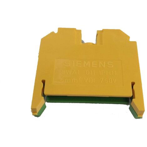 Pince Unipolaire Taille 6 Mmq Jaune Vert Siemens 8WA10111PH11 (1/4)