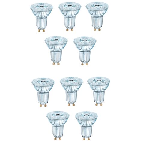 10x Ampoule réflecteur Bellalux GU10 PAR16 4.3W Blanc froid 4000K 36°. (1/4)
