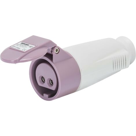 Prise mobile Gewiss 2P 16A IP44 violet 24V GW62064 (1/3)
