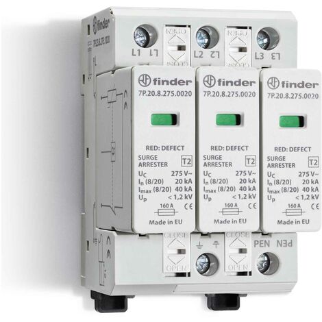Détecteur de SPD de type 2 pour les systèmes photovoltaïques (1/4)