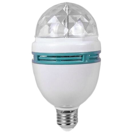 Ampoule LED rotative E27 2 en 1 avec effets Disco RVB, Eclairage