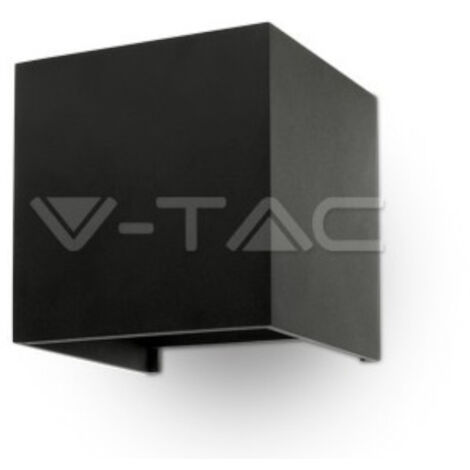 Double Led COB 6W IP65 lampe murale carrée noir V-TAC VT-759 4000K