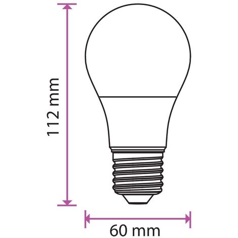 V-TAC VT-2099 Ampoule LED 8.5W E27 lampe Ampoule A60 blanc naturel