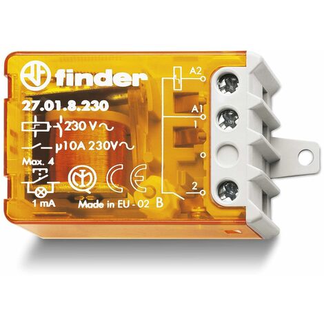 Télérupteur de boîte 1NO 10A 230V AC alim commune circuits bobine et contacts FINDER 270182300000PAS