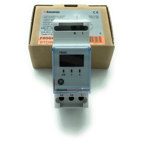 BTicino F80GC Module de gestion de la charge prioritaire de la série BTDIN, gris (1/4)