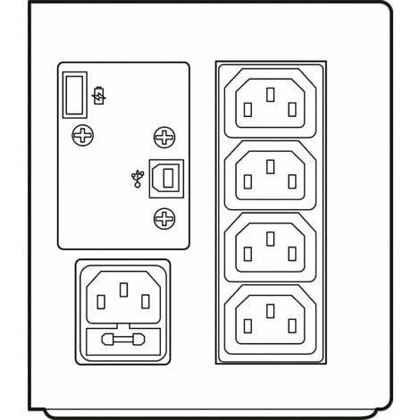 Onduleur Monophasé Ligne Interactive VI KEOR 1000VA Avec 2 Prises + USB Legrand 310187
