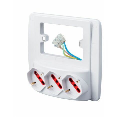 Multiprise murale intelligente Rosi Emilia 3 prises Schuko Bipass RS-94132 (1/4)