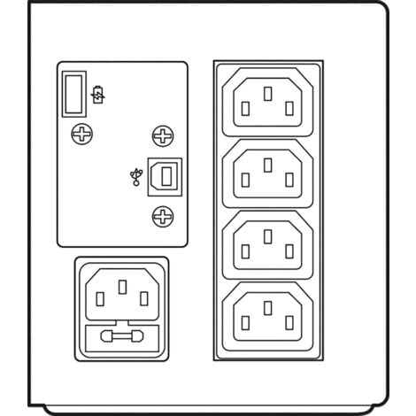Ligne UPS Monophasée Interactive VI KEOR 800VA Avec 4 Prises + USB Legrand 310183