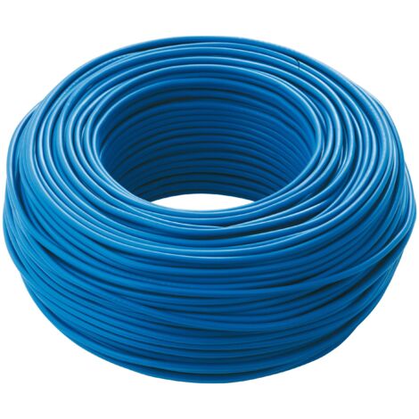 Câble électrique unipolaire 2,5 mm2 bleu – Écheveau de 100 m – Gaine PVC S17 avec caractéristiques de réaction au feu – 450/750 V – Cavi