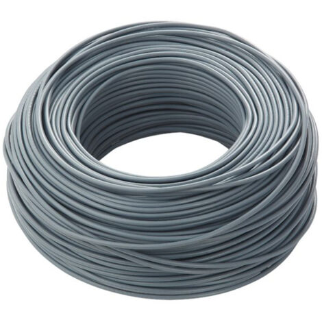 Section de câble électrique unipolaire FS17, 2,5 mm2, couleur grise, écheveau de 100 m