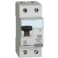 BTicino GA8813A25 Disjoncteur magnétique à courant résiduel Type A C25 1P+N 4.5kA