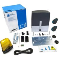 Came – Kit de motorisation de portail coulissant 24V jusqu'à 10m et 400kg – Moteur avec détection d'obstacles – 2 télécommandes incluses