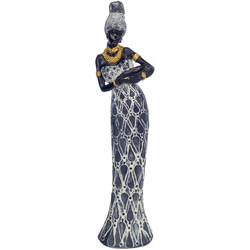 Signes Grimalt By SIGRIS - Figura Cabeza Africana Negro de Resina, Figura  de Africana Figuras Decorativas Decoracion Salon 40x16x23cm