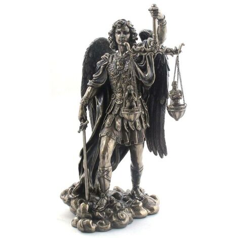 Signes Grimalt Figura Bronce Figuras San Miguel Bronce Gris 12x15x27cm 1322