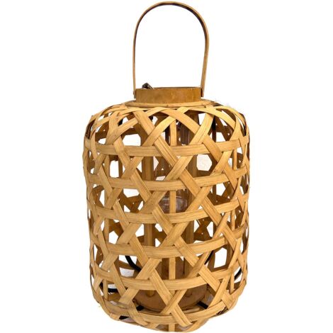 Signes Grimalt Farol Para Cirio Decoracion Farol Cestas Beige 30x30x41cm 23228 (1/5)
